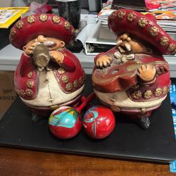 Baked Clay Figures Mexican Singers