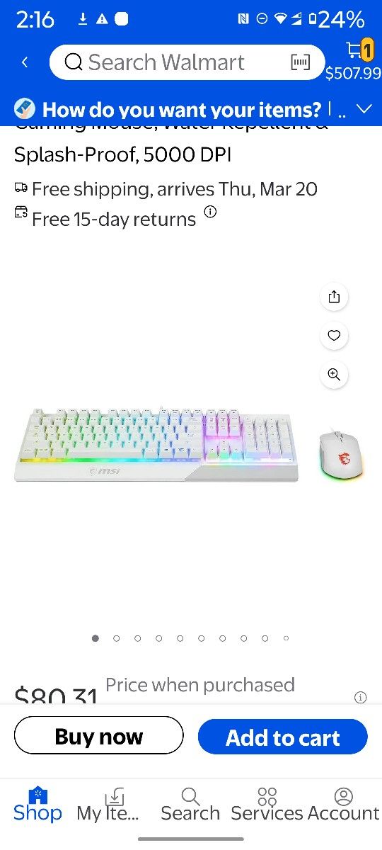 MSI Keyboard & Mous Brand New