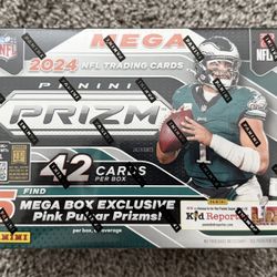 2024 Panini Prizm Football NFL Mega Box Pink Pulsar Prizms NEW/SEALED