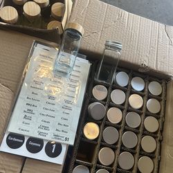 Spice jars with rack