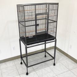 $135 (New in box) Large 63” Bird Cage for Mid-Sized Parrots Cockatiels Conures Parakeets Lovebirds Budgie, 32x19x63”