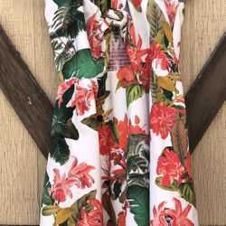 Gianni Bini Halter Mini Dress Tropical Bliss Fit & Flare