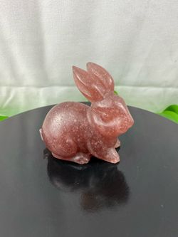 Crystal Strawberry Quartz Bunny