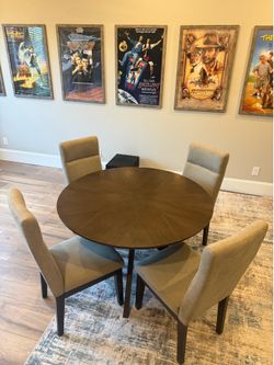 Round table with chairs