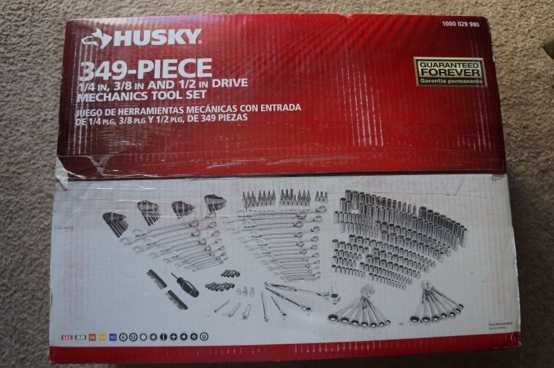 NEW Husky 349-Piece Mechanics Tool Set 1/4, 3/8, and 1/2 in. Drive
