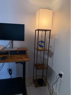 Lamp with shelves