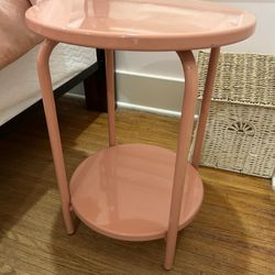 Metal Side Table - Terracota Pink