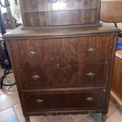 Gorgeous Solid Cherry Wood Vintage Chest