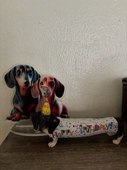 Dachshund Happy Birthday Figurine and Standee Set