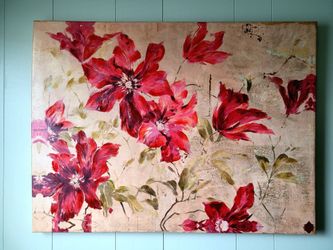 Floral Canvas Wall Art 29x39 in $10