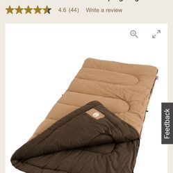Never Used, Sealed, Coleman Dunnock sleeping Bag