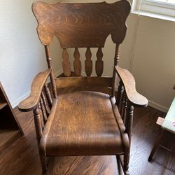 Vintage Rocking Chair Solid Wood