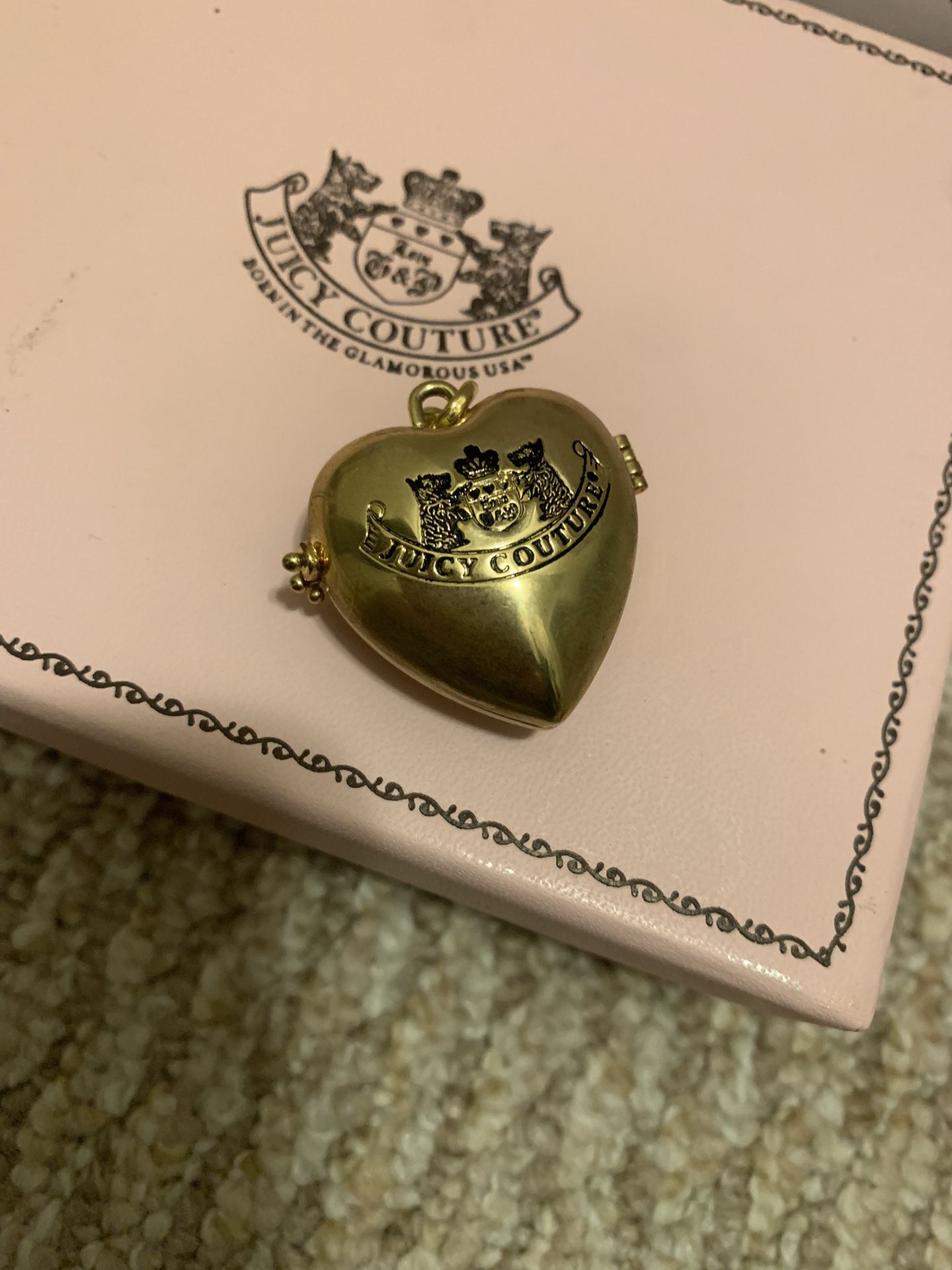 ❤️ New Y2K Juicy Couture Heart Lip Gloss Charm Or Juicy Couture Padlock Key Charm, 2004 Vintage Juicy Couture Charms