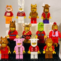 Chinese Zodiac Animals 12pc Minifigure Set LEGO Compatible