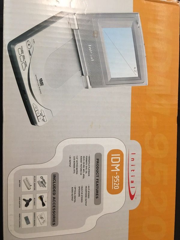 Initial IDM-9520 Portable DVD Player with 4-Inch LCD and Car Kit