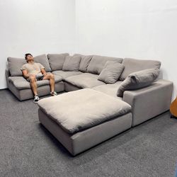 5 pc Modular Cloud Couch Dream Gray 131” - 50% OFF - We Deliver *Top Pick For Comfort*