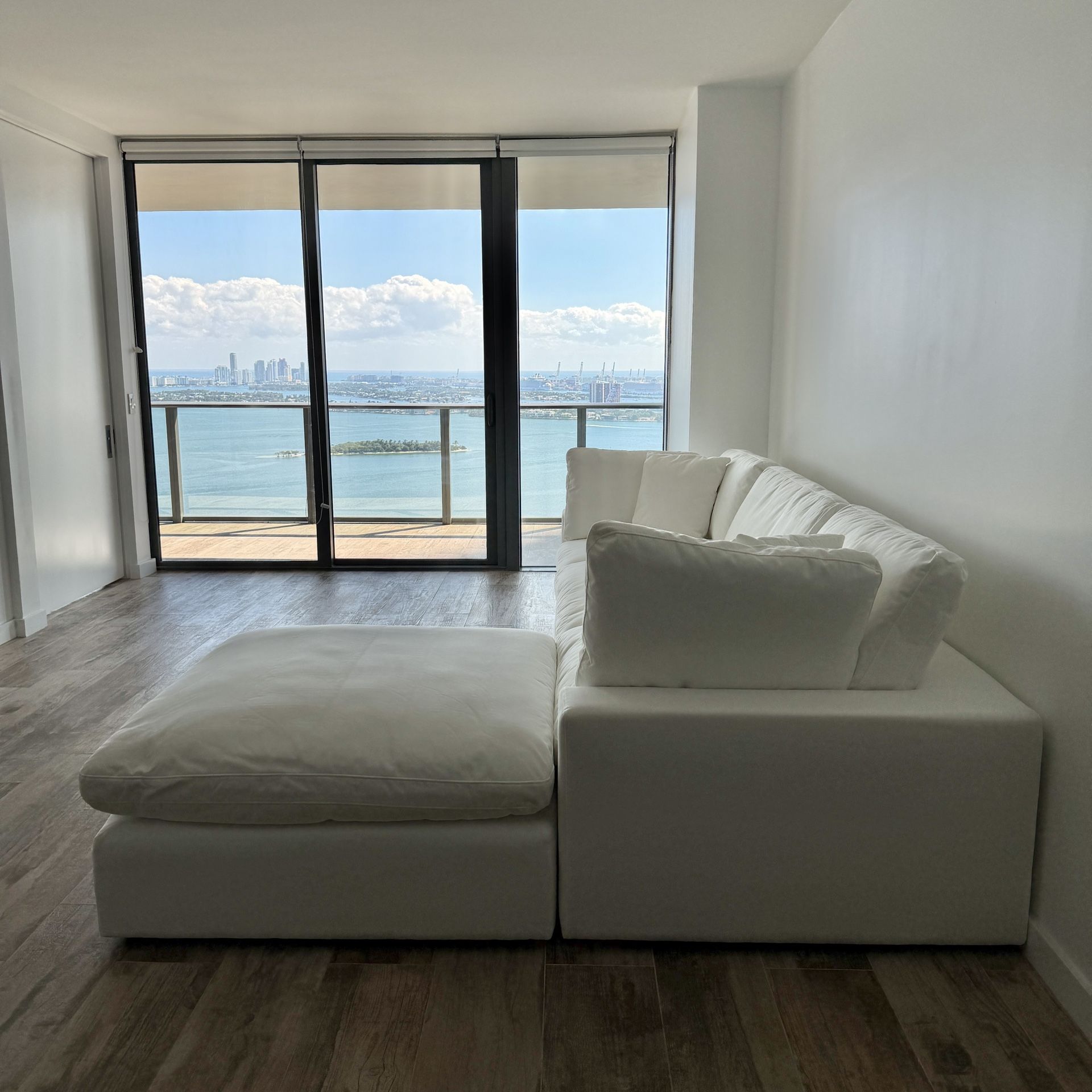 New White Sectional Cloud Couch Sofa