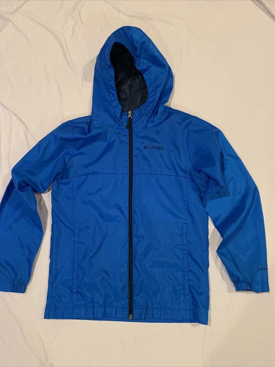 Columbia Boys Girls Size S Small 8 Windy Explorer Omni-Shield Hooded Windbreaker Jacket hoodie shirt