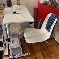 Adjustable White Desk - 30$