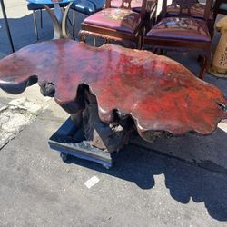 Redwood Burl Coffee Table