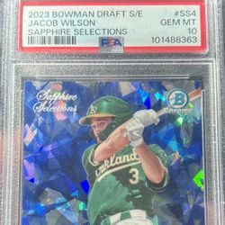 2023 Bowman Chrome Sapphire Jacob Wilson PSA 10 Rookie 
