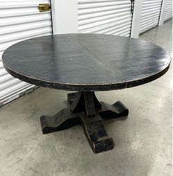 Custom Rustic reclaimed solid wood round dining table pedestal base