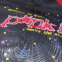 Black Spider Hoodie Size L Fits Like size m 