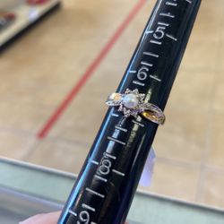 10k Two Tone Gold Pearl Ring 