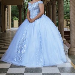 Bay Blue Quinceanera Dress
