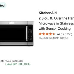 KITCHENAID MICROWAVE