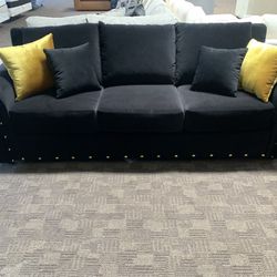 Black Custom Design Sofa 