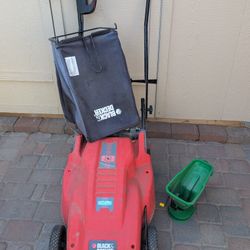 Black + Decker Electric Lawn Mower w/ Grass Catcher & Spreader