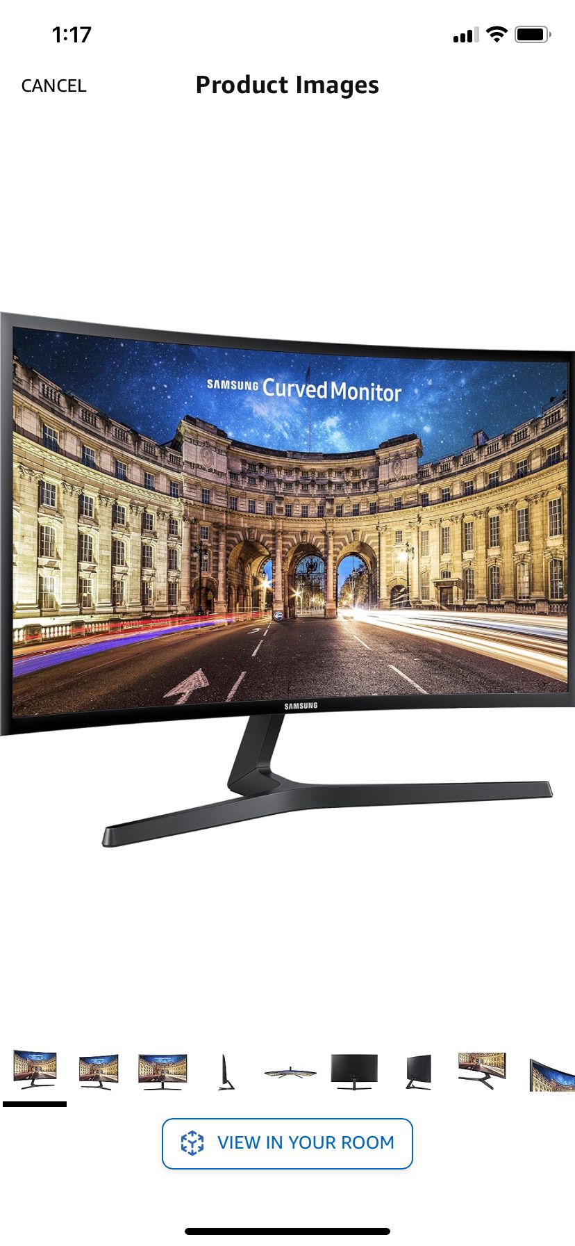 SAMSUNG 27" 1080p Curved Computer Monitor