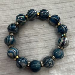 Blue And Silver Bracelet 