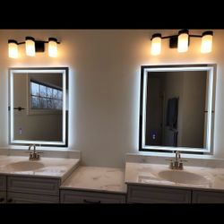 Two 32 X 24 Led Bathroom Mirror