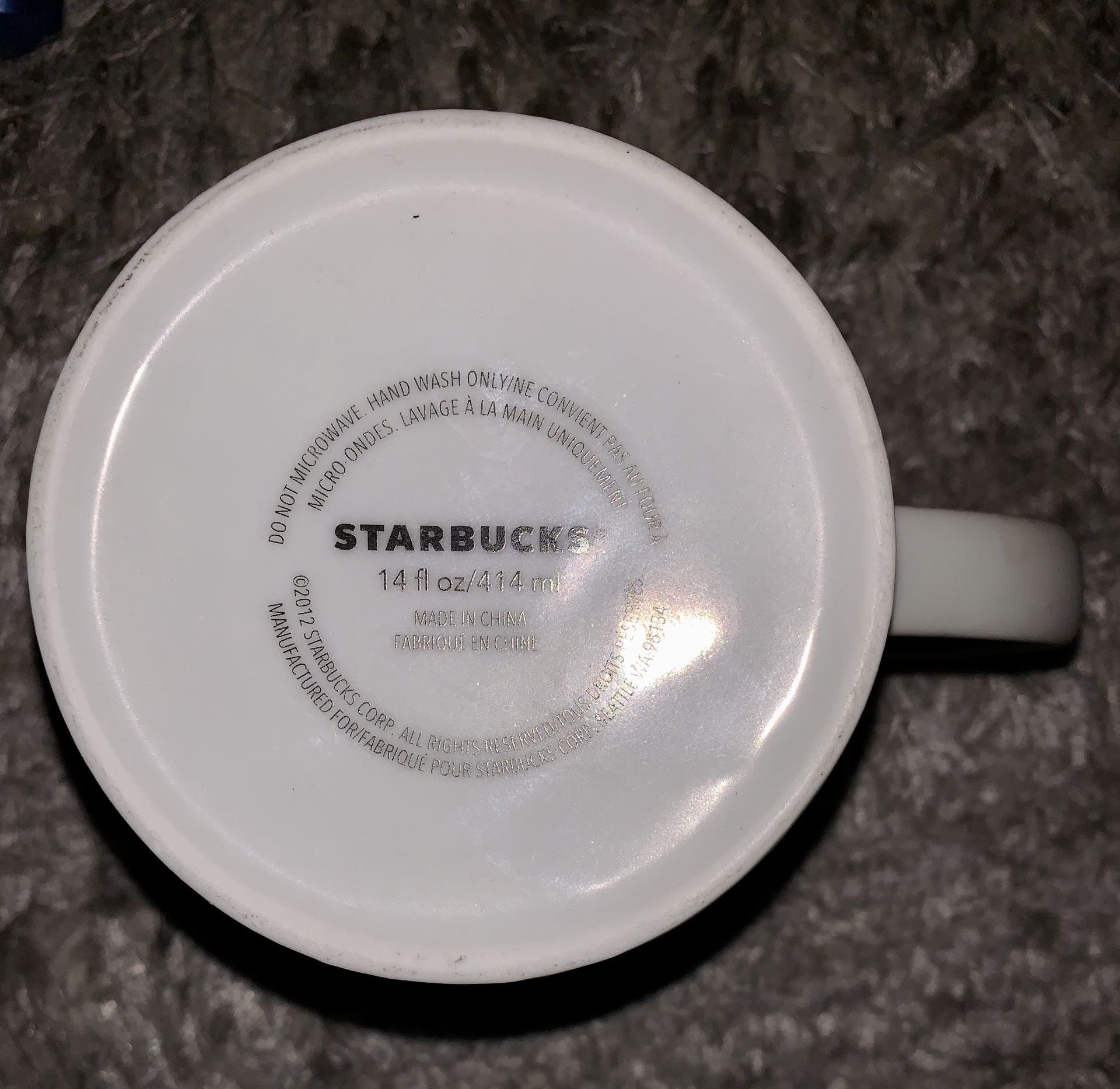 Starbucks White Gold 14oz Coffee Tea Mug Cup