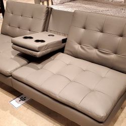 New Leather Plush Sofa Bed USB ports