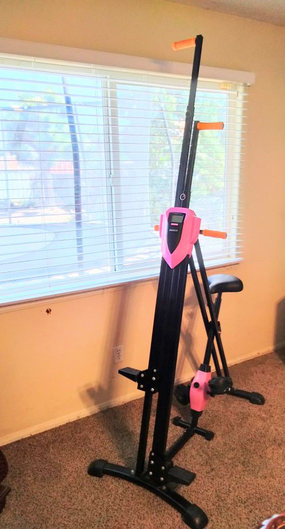 Vertical Climber Exercise Machine With Bike. 