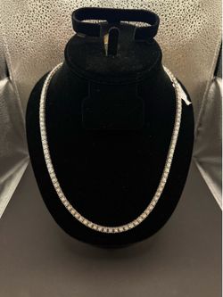 Gold Diamond tennis necklace