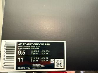 Tianjin Air foamposite one size 9.5
