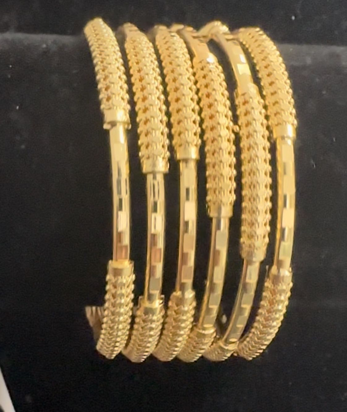 Gold Plated Set Of 6 Bangles 2.6
