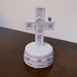 Vintage Precious Moments Cross Music Box