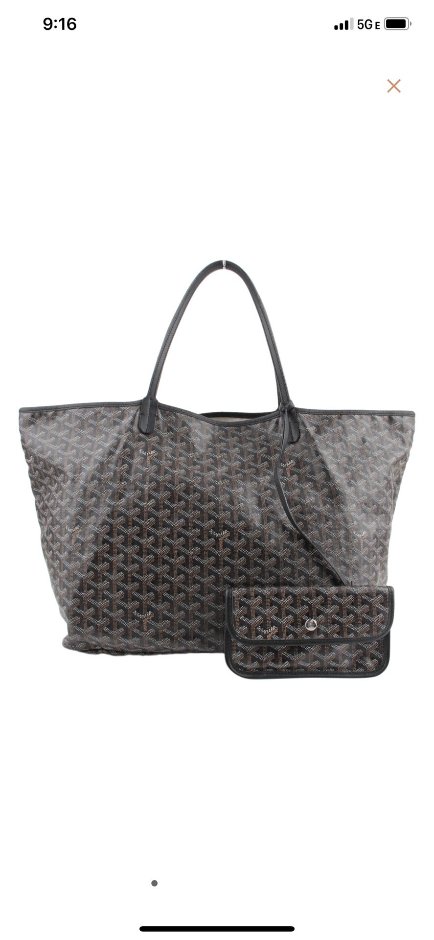 GOYARD Goyardine Saint Louis Cabas, GM Black