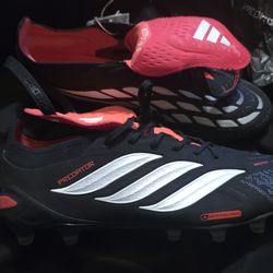 Adidas PREDATOR Elite FT/AG - Core Black / White /  Lucid Red  Immortal DNA Pack- SIZE 10.5 US Men's