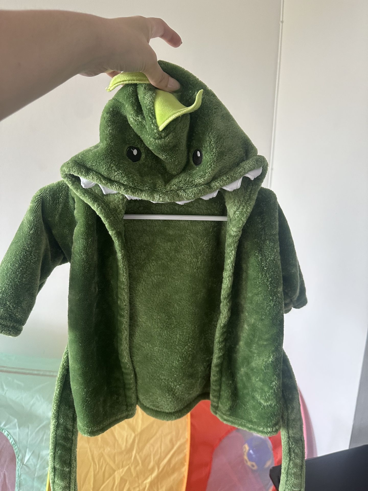 Green Dinosaur Baby Robe