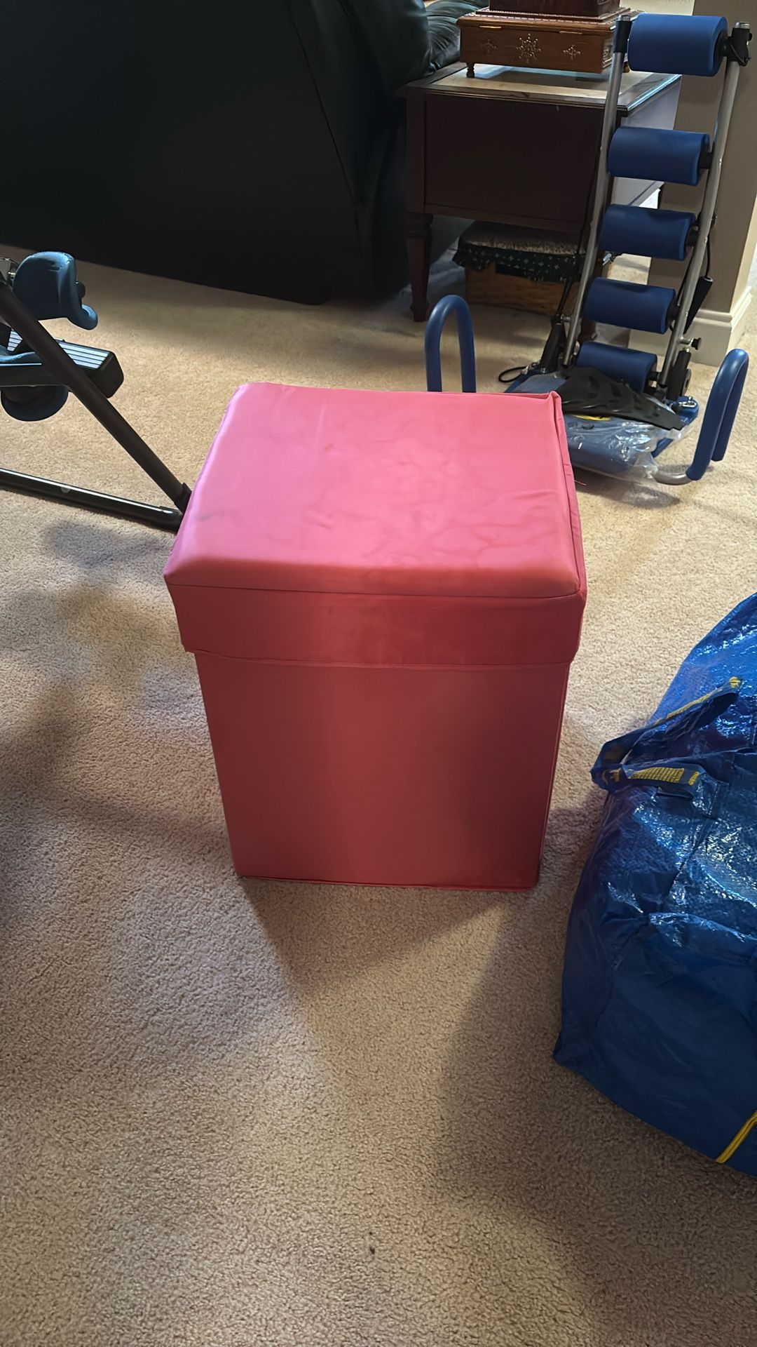 Pink Storage Ottoman