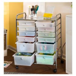 Honey Can Do Brand New In Box 12 Drawer Storage Cart