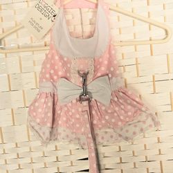 Doggie Dress/Harness Medium Pink