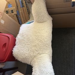 White Fluffy Extra large Arm Pillow