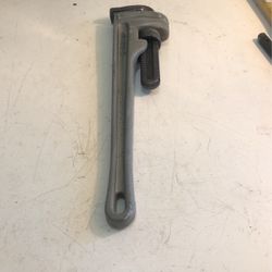 Ridgid 18 inch Straight Aluminum Pipe Wrench In Great Condition Used